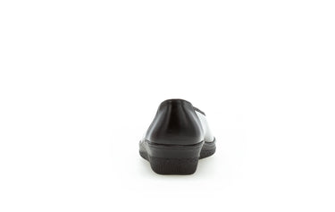 Ballerines noires en cuir lisse