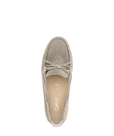 Mocassins beige en velours