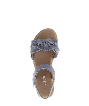 Sandales bleues en nubuck