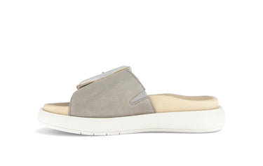 Mules grises en velours