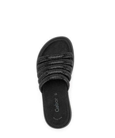 Sandales noires en textile