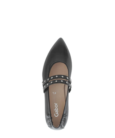 Ballerines noires en cuir