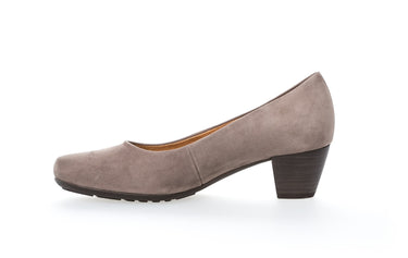 Escarpins taupe en cuir