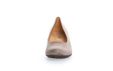 Escarpins taupe en cuir