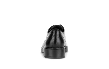 Derbies noires en cuir lisse