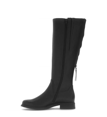 Bottes noires en cuir lisse