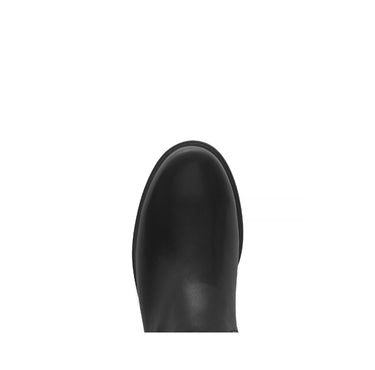Bottes noires en cuir lisse