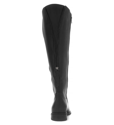 Bottes noires en cuir lisse