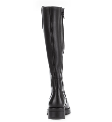 Bottes noires en cuir lisse