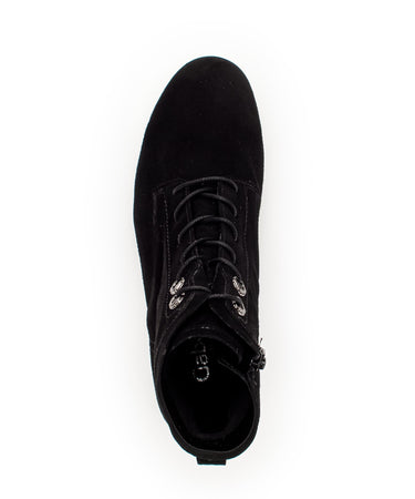 Bottines à lacets noires en cuir