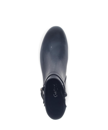 Bottines bleues en cuir lisse