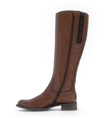 Bottes marron en cuir lisse