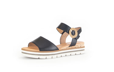 Sandales noires en cuir