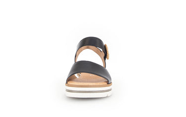 Sandales noires en cuir