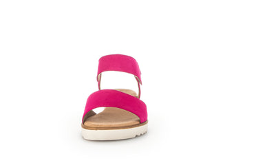 Sandales pinks en cuir velours