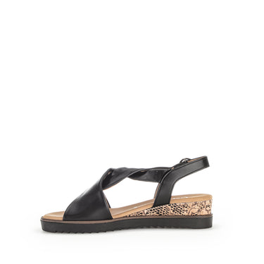 Sandales noires en cuir