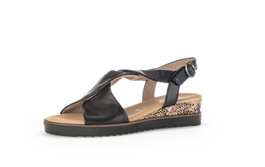 Sandales noires en cuir