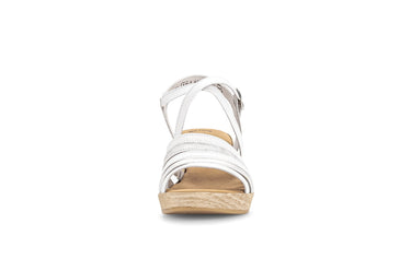Sandales blanches en cuir