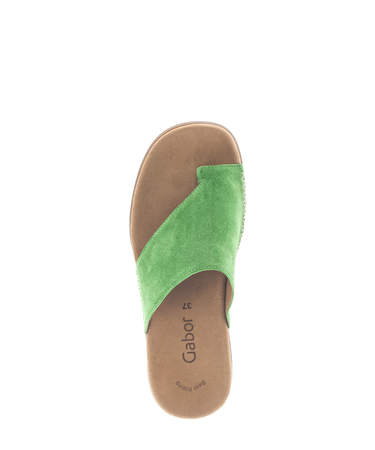 Mules vertes en nubuck