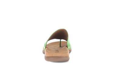Mules vertes en nubuck