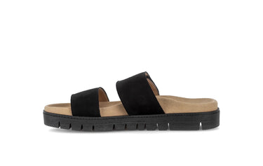 Mules noires en nubuck