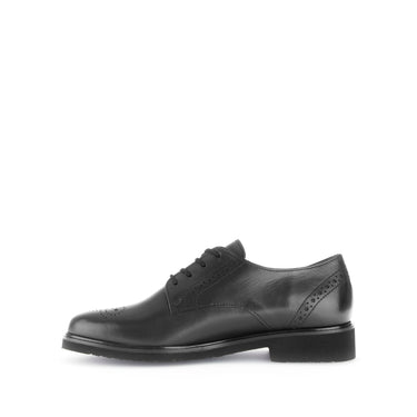 Derbies noires en cuir lisse