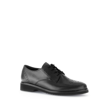 Derbies noires en cuir lisse
