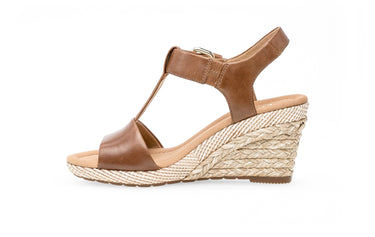 Sandales marron en cuir lisse