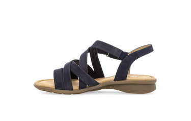 Sandales bleues en cuir nubuck