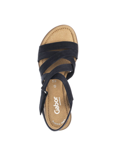 Sandales bleues en cuir nubuck