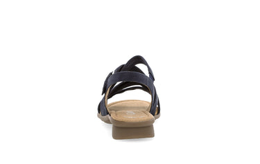 Sandales bleues en cuir nubuck