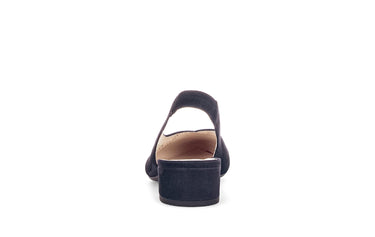 Escarpins à bride arrière bleu marine en Nubuck