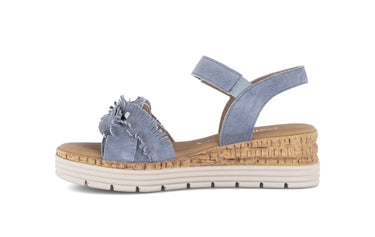 Sandales bleues en nubuck