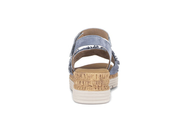 Sandales bleues en nubuck