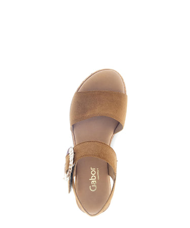 Sandales marron en nubuck