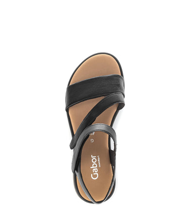 Sandales noires en cuir
