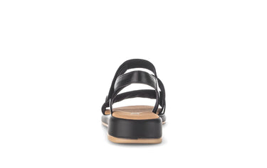 Sandales noires en cuir