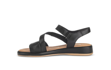 Sandales noires en cuir
