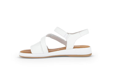 Sandales blanches en cuir