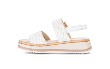 Sandales blanches en cuir lisse