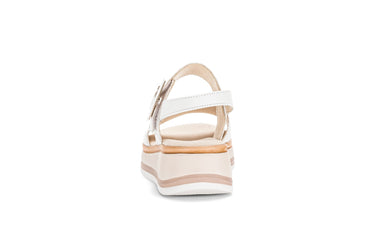 Sandales blanches en cuir lisse