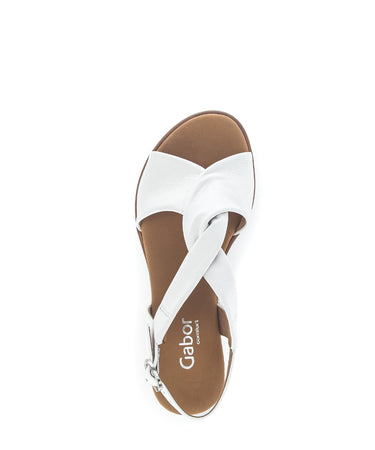 Sandales blanches en cuir