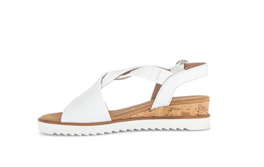 Sandales blanches en cuir