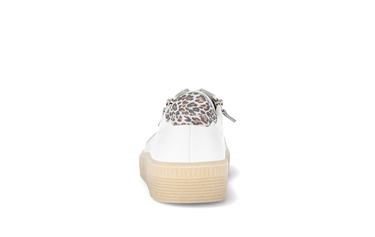 Baskets blanches en cuir lisse