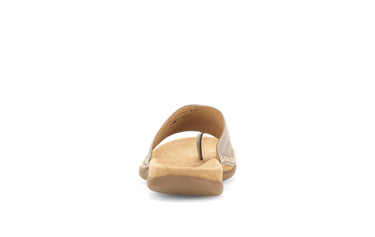 Mules beiges/reflets dorés en nubuck