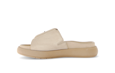 Mules beiges en cuir