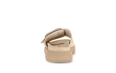 Mules beiges en cuir