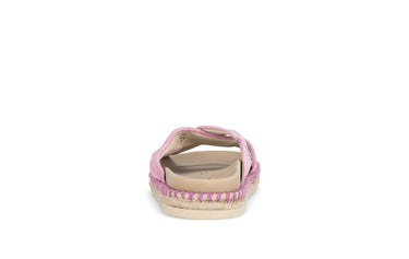 Mules roses en nubuck