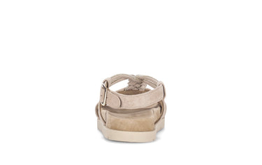 Sandales beiges en velours